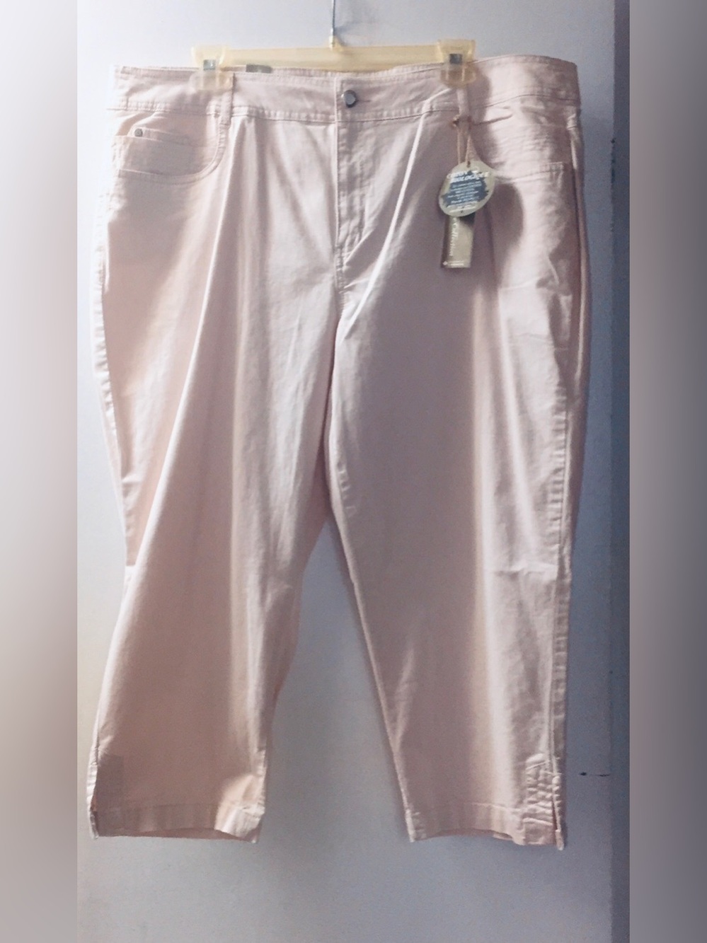 DKR Apparel Cotton Capri with Side Slit-Blush